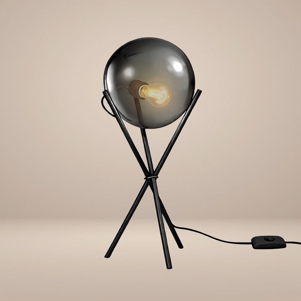 s.luce Tischleuchte Glas-Dreibeinleuchte Orb Axis 20cm