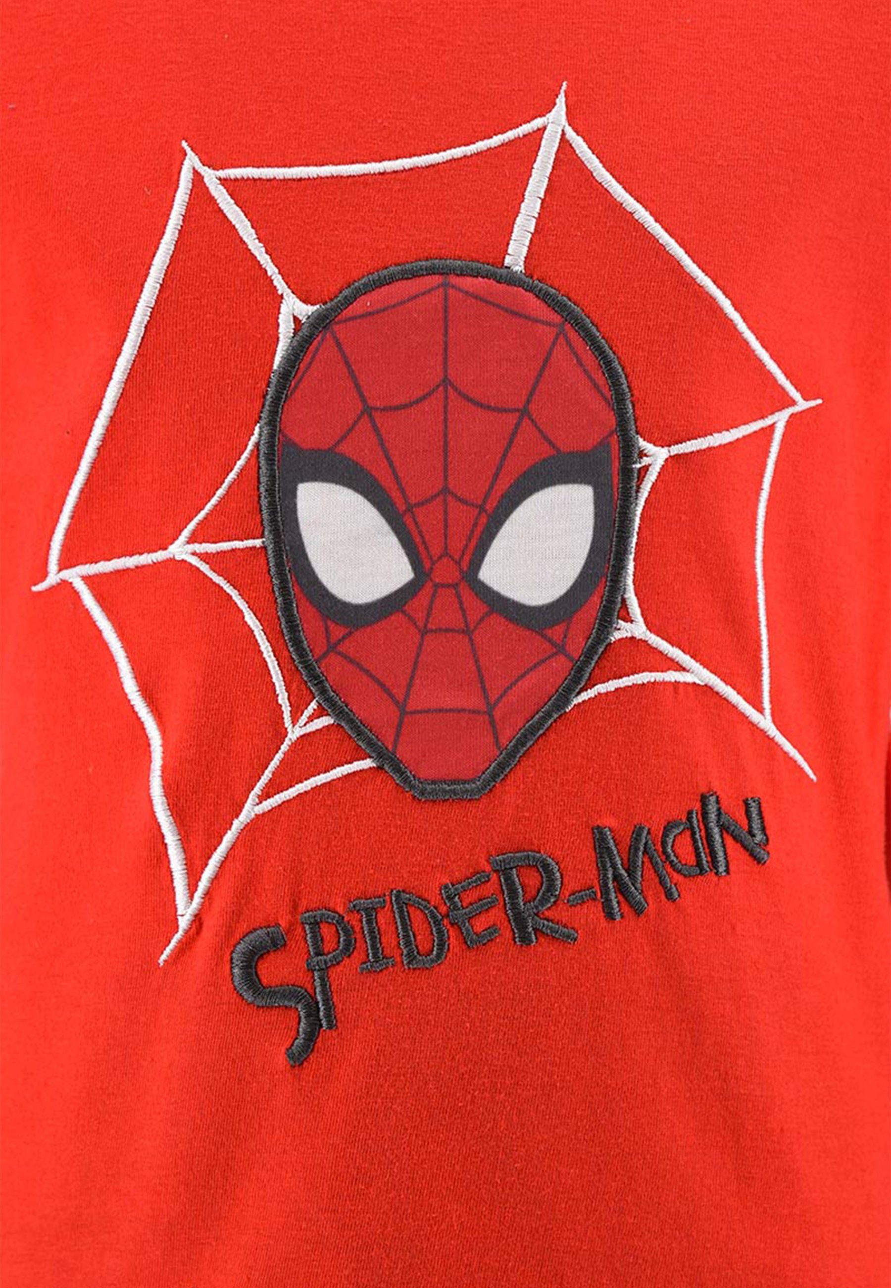 Schlafanzug Kinder Jungen Pyjama Rot Spiderman (2 langarm tlg) Nachtwäsche