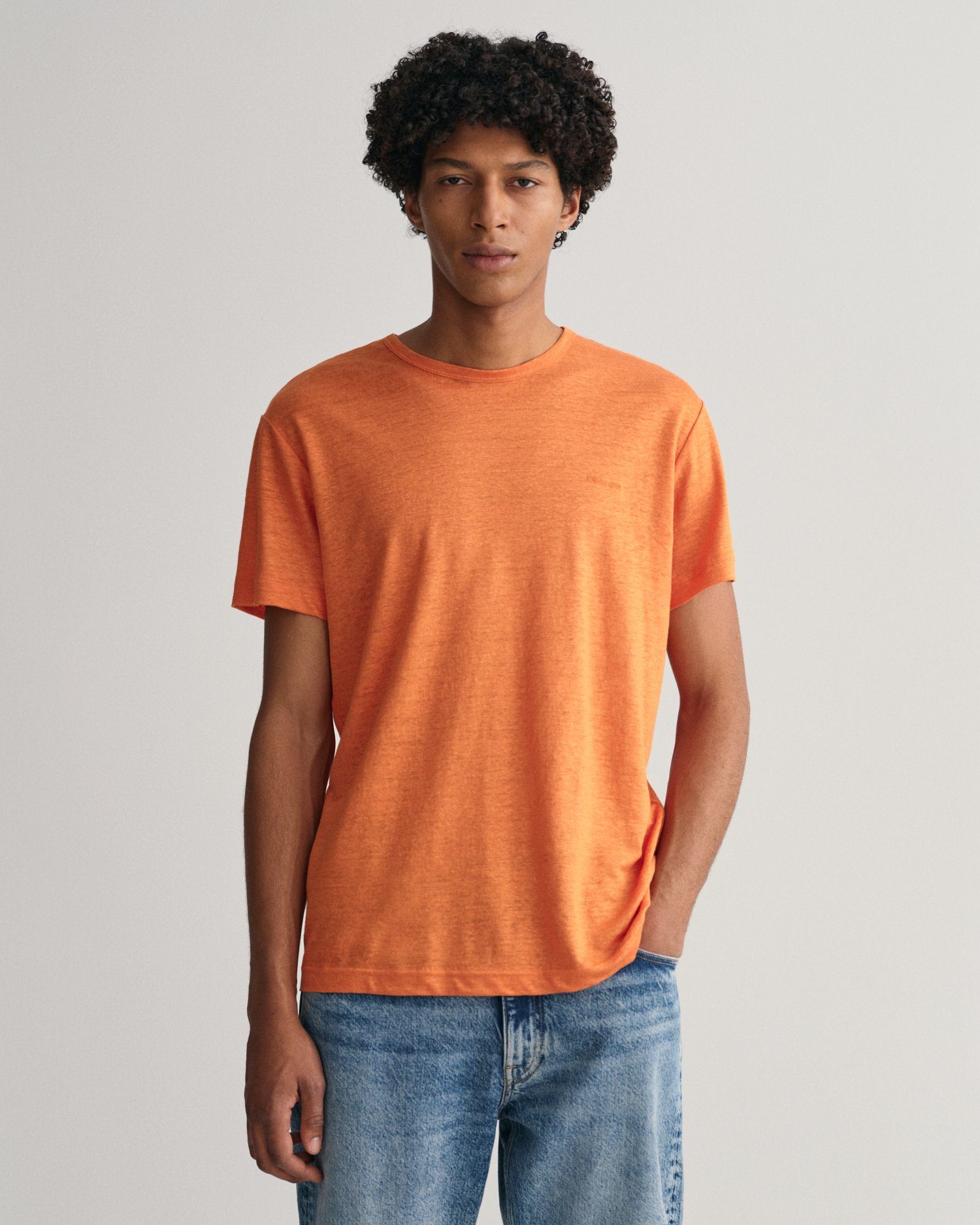 Gant T-Shirt Leinen T-Shirt (1-tlg) pumpkin orange