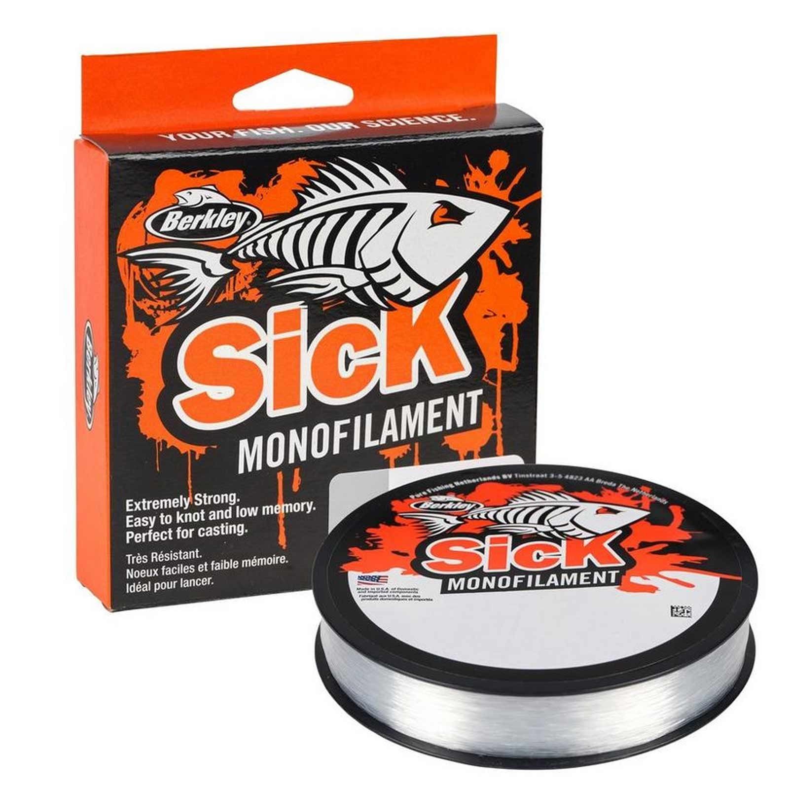 Berkley Angelschnur, 300 m Länge, 300m Monofile Berkley Sick Angelschnur 0,45mm Monofilament Clear