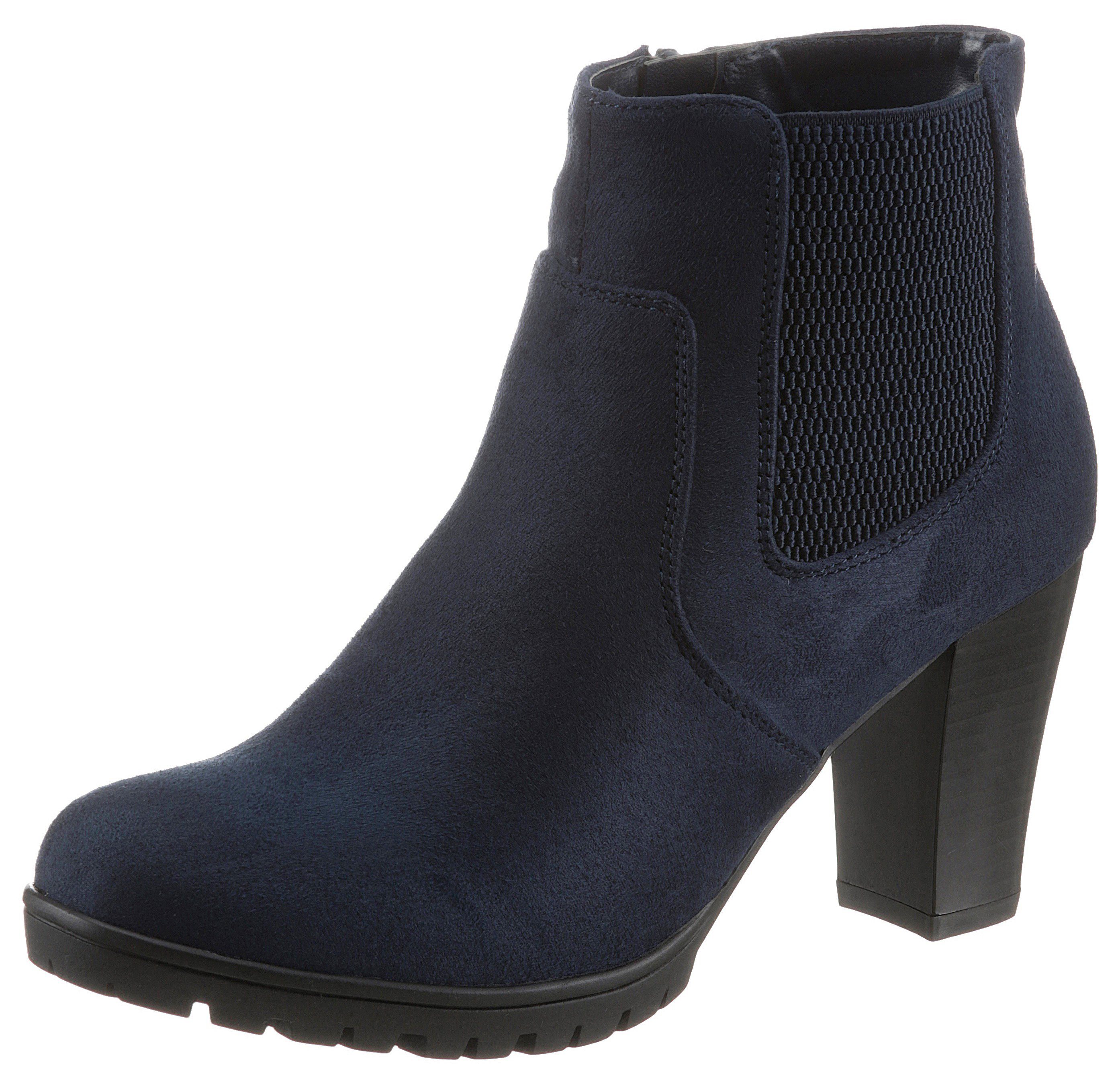 CITY WALK Stiefelette mit seitlichem Stretcheinsatz navy