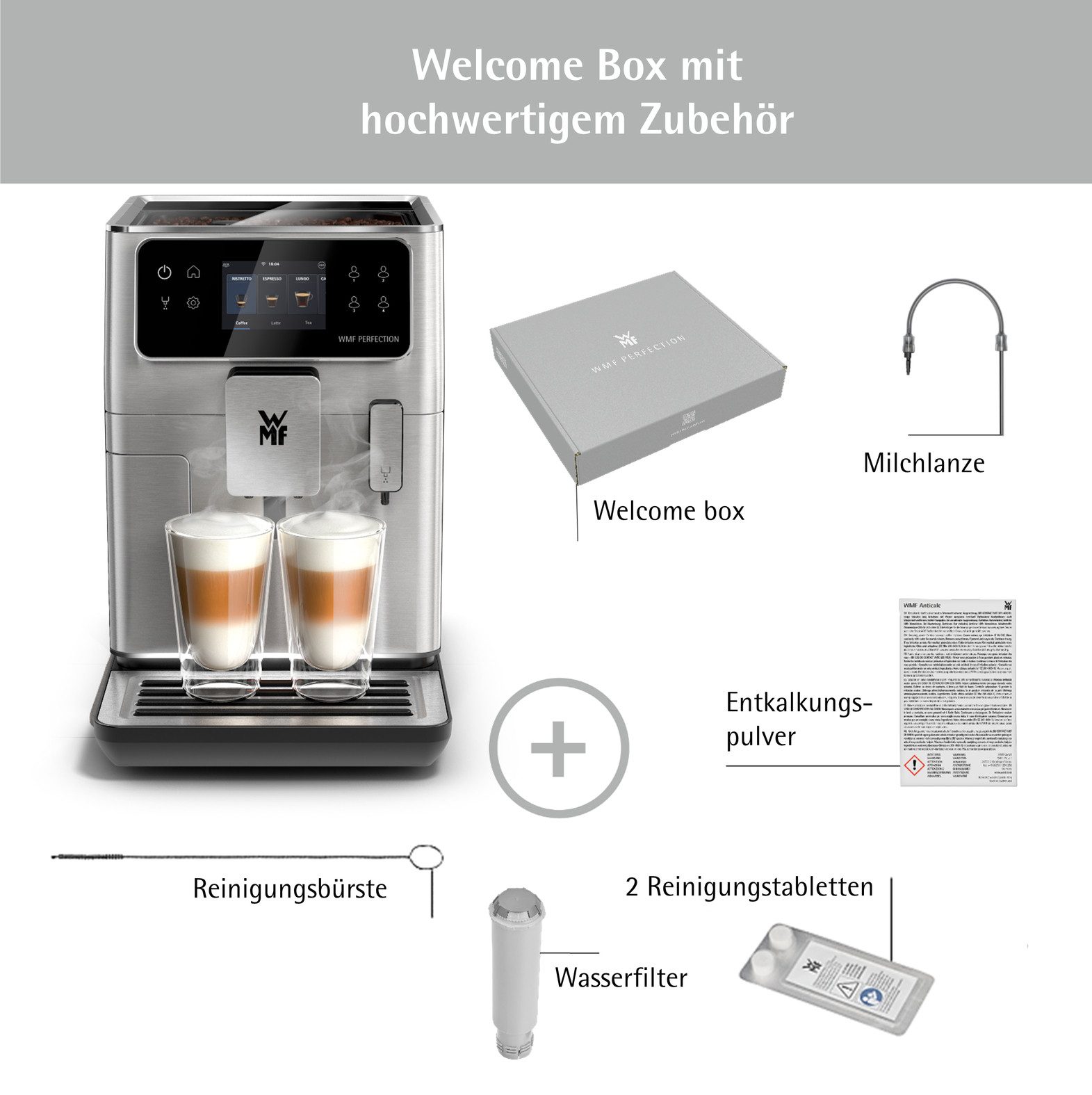 WMF Kaffeevollautomat Perfection 640 CP812D10, besonders leise, hochwertiges Gehäuse, LED-Ambient-Light