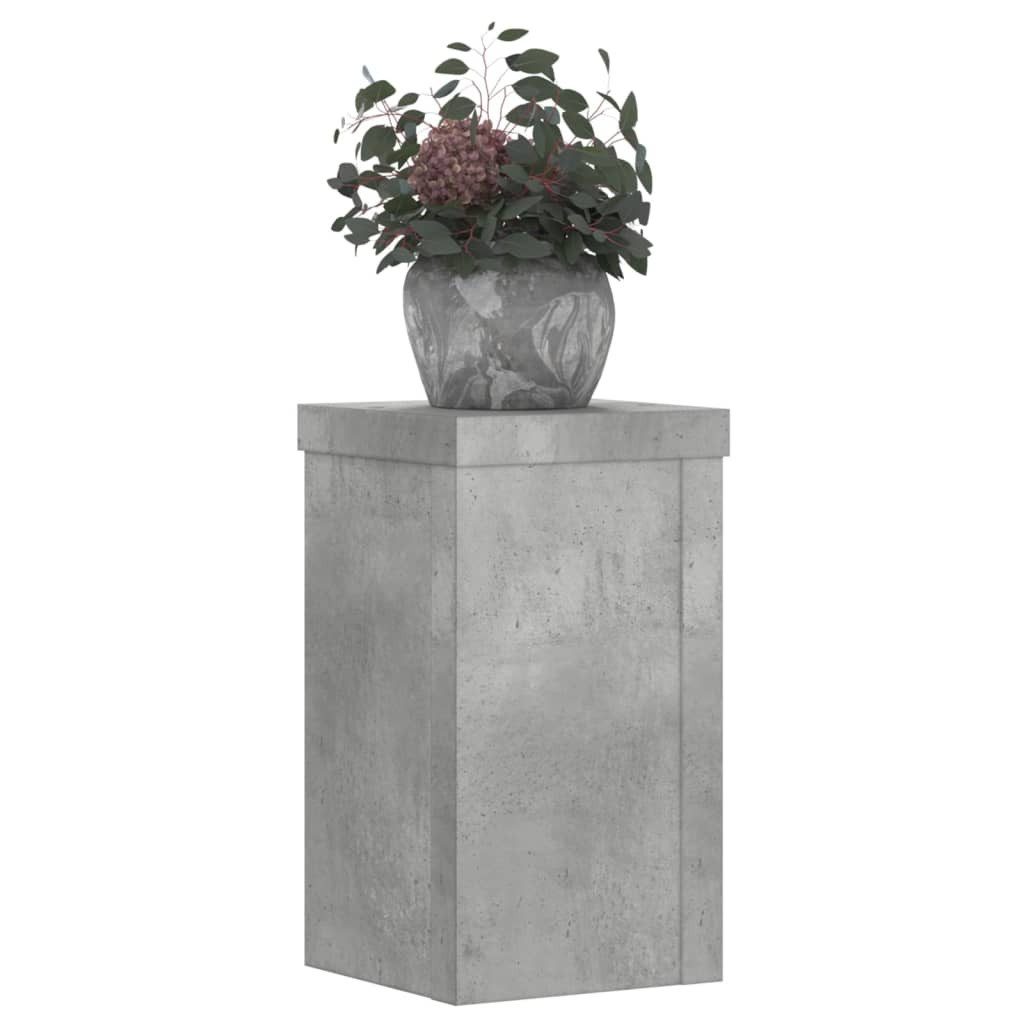 Blumenständer Blumenständer Pflanzenständer 2 Stk Betongrau 10x10x18 cm Spanplatte