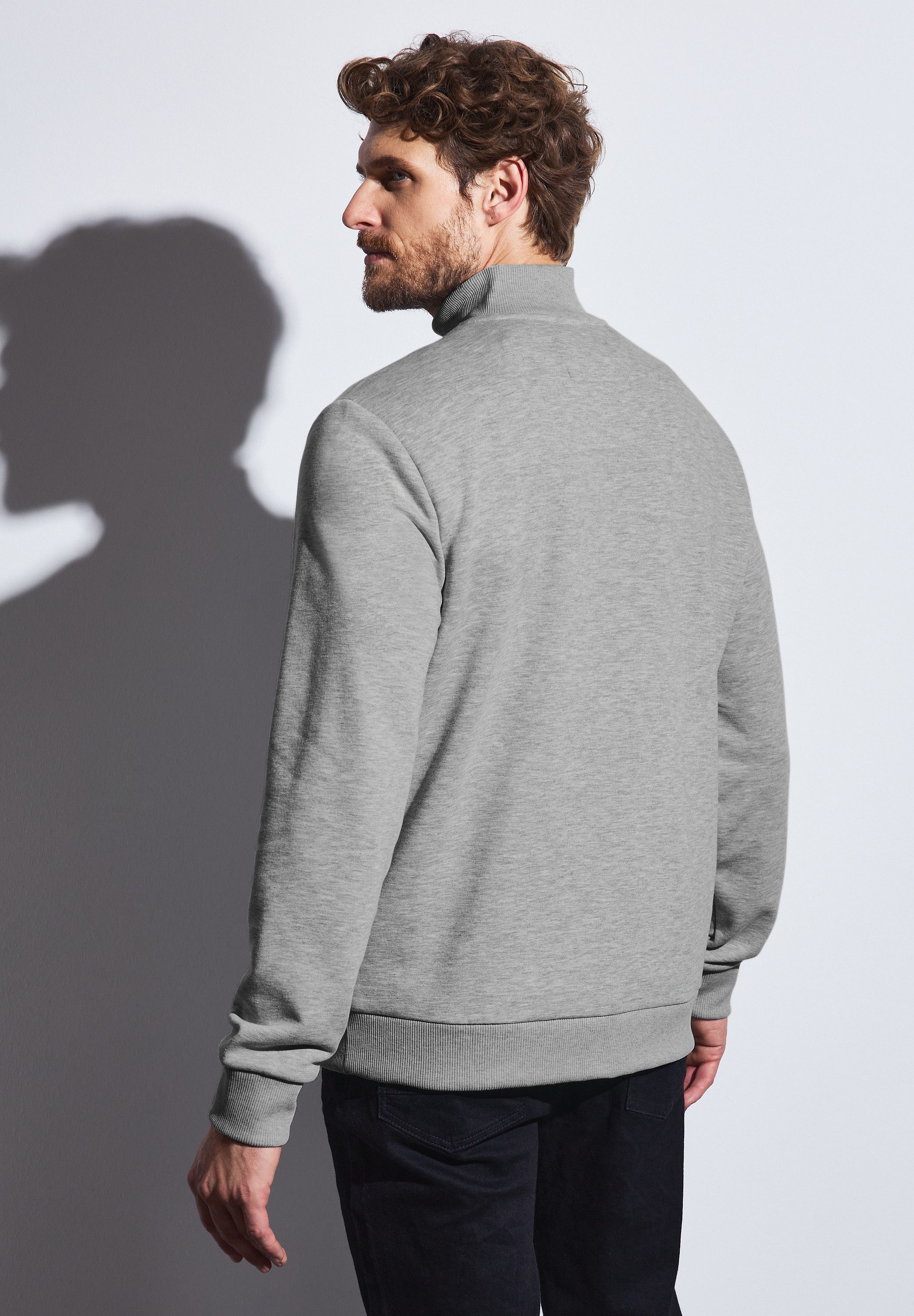 STREET ONE MEN Rollkragenpullover mit Struktur-Muster