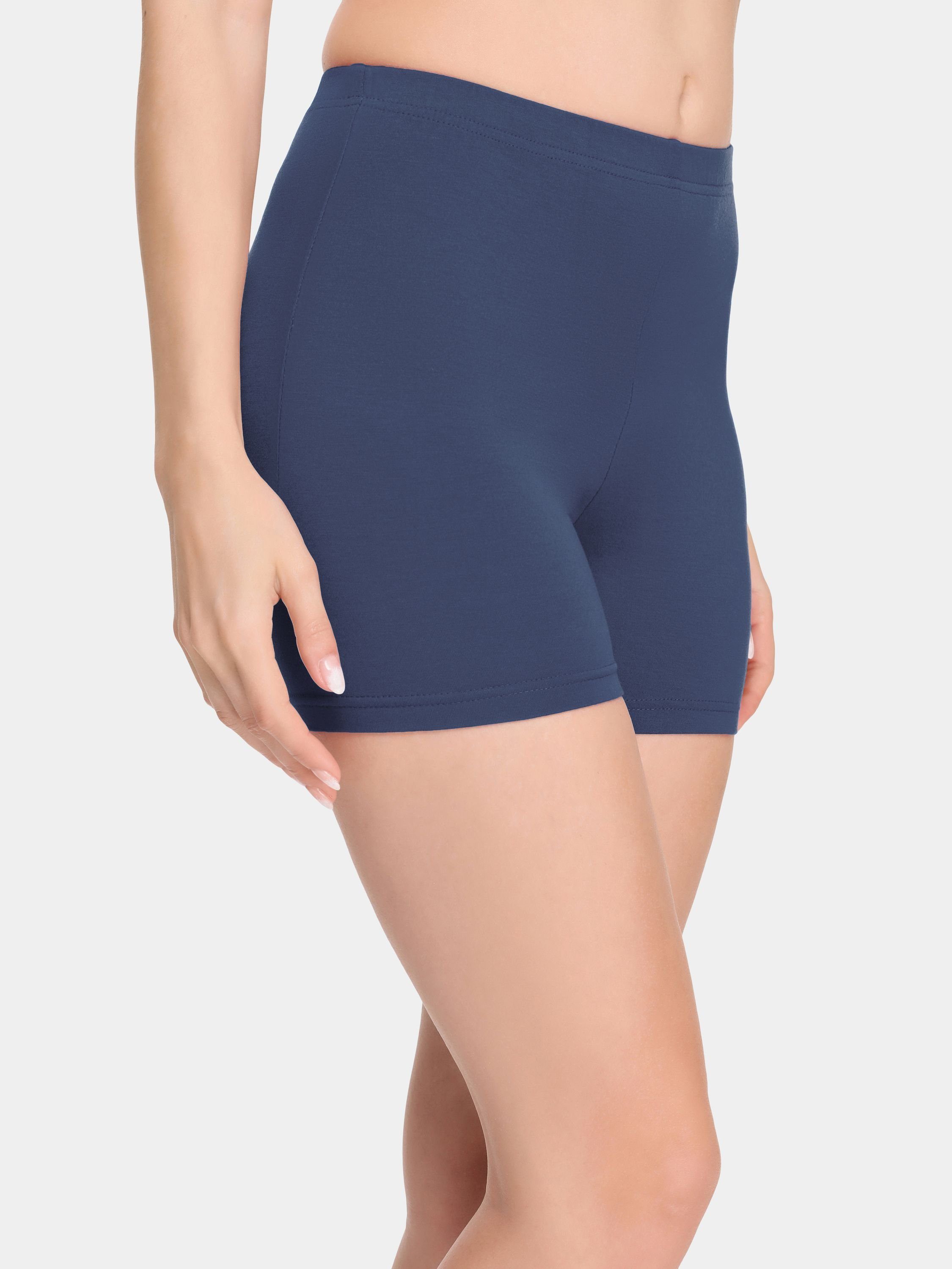Jeans Damen Boxershorts Shorts elastischer Radlerhose Unterhose Merry (1-tlg) Leggings MS10-392 Hotpants Style Bund