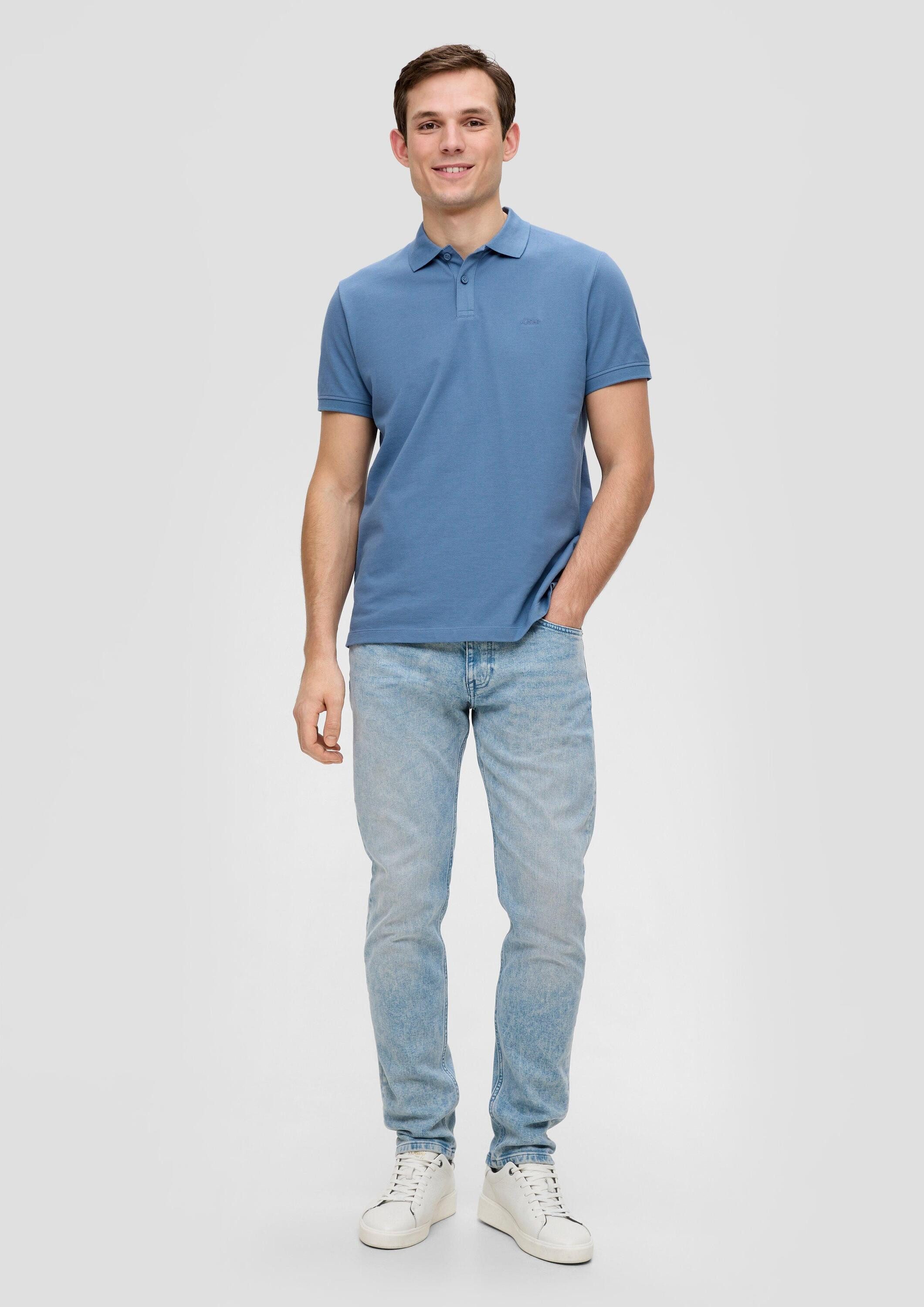 s.Oliver Kurzarmshirt Polo-Shirt Poloshirt aus Baumwollpiqué