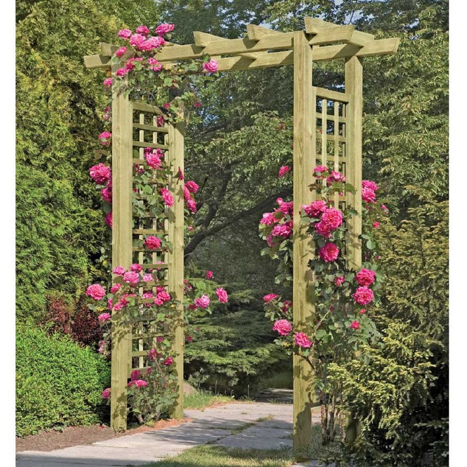 Gartenpirat Pergola Eingangspergola 160x62x210 cm Garteneingang Holz Weinranke Rankhilfe