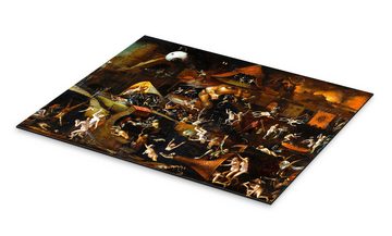 Posterlounge Alu-Dibond-Druck Hieronymus Bosch, Die Qualen der Hölle, Malerei