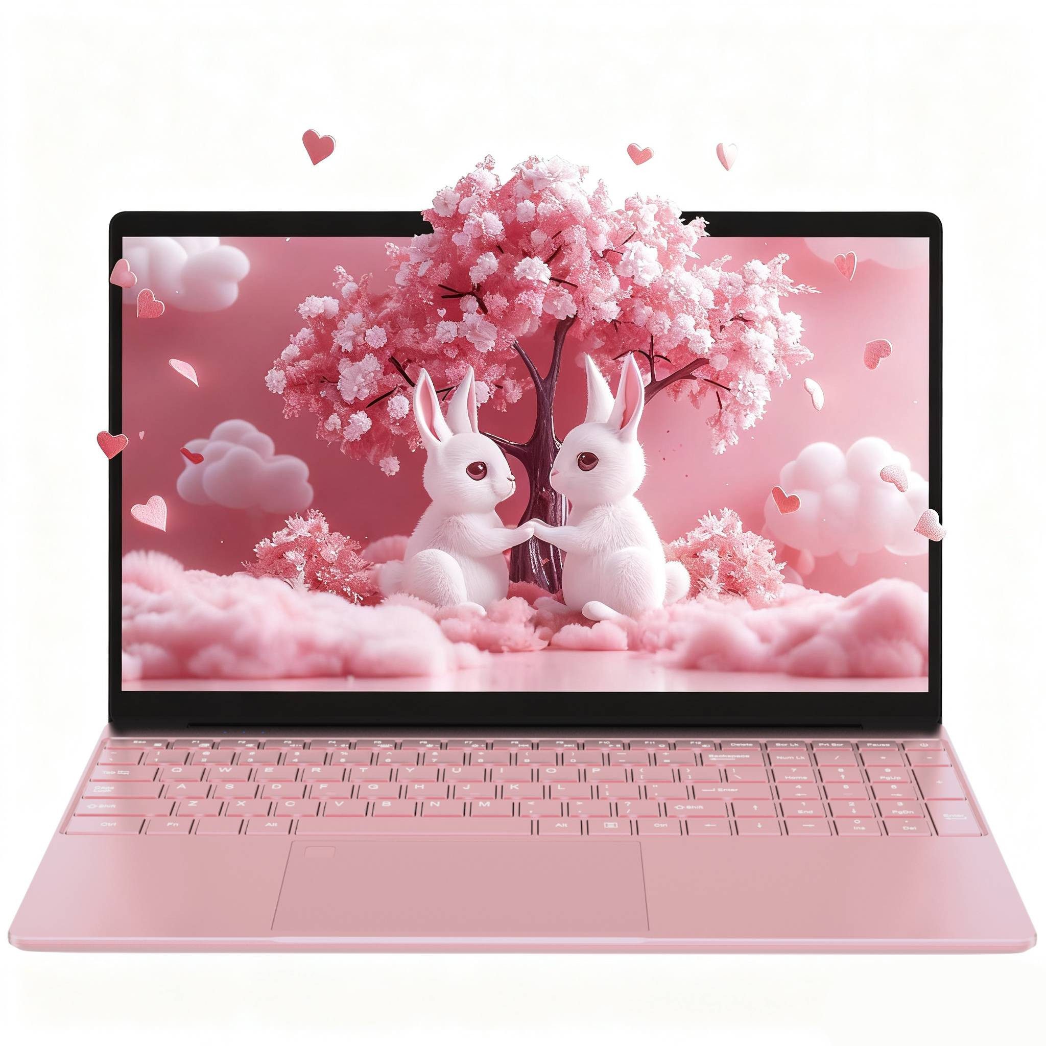 Auusda 15,6-Zoll-Laptop mit 1 Kamera und eingebautem Akku Notebook (39,6 cm/15.6 Zoll, Intel Alder Lake N95, 512 GB SSD, hintergrundbeleuchtete Tastatur & Fingerabdruck-Entsperrsystem)
