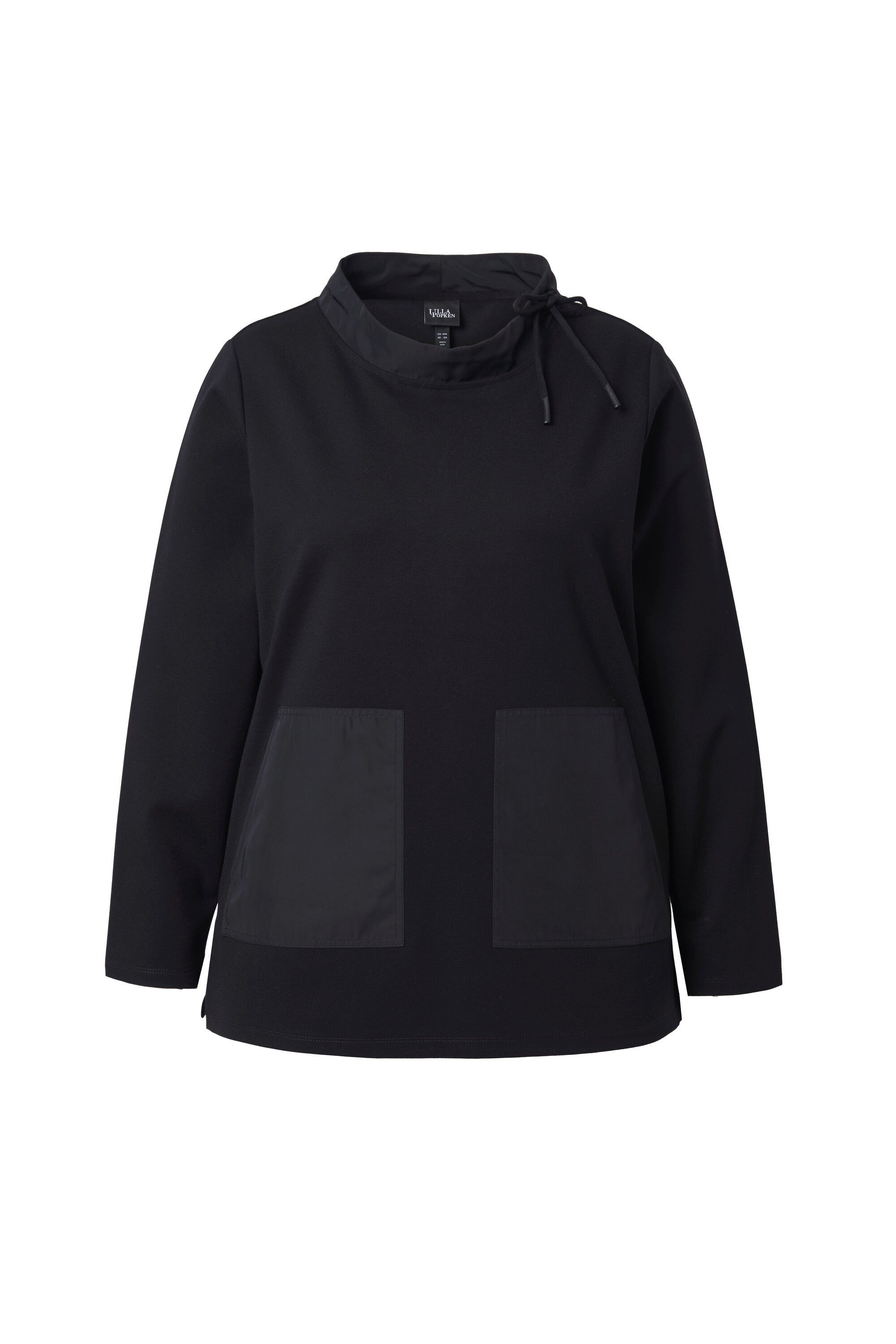 Ulla Popken Sweatshirt Sweatshirt Taschen Stehkragen günstig online kaufen