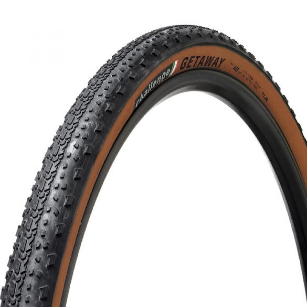 Challenge Fahrradreifen Challenge Gravel-Reifen Getaway RACE TLR Clincher 40-622 Schwarz/braun