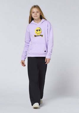 Emoji Sweatshirt mit verliebtem Grinsegesicht-Print
