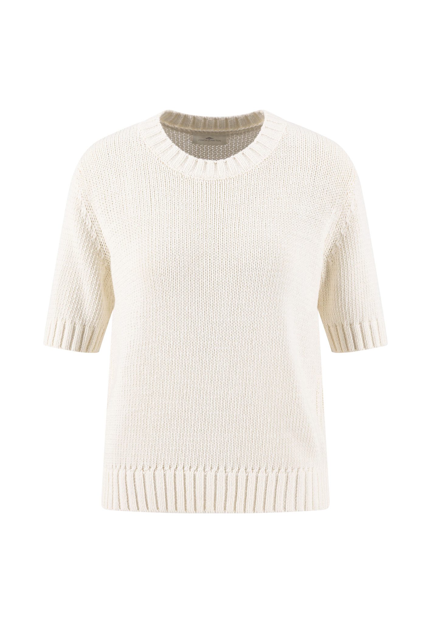 FYNCH-HATTON 3/4 Arm-Pullover SHORTSLEEVE KNIT TAPE YARN SOLID