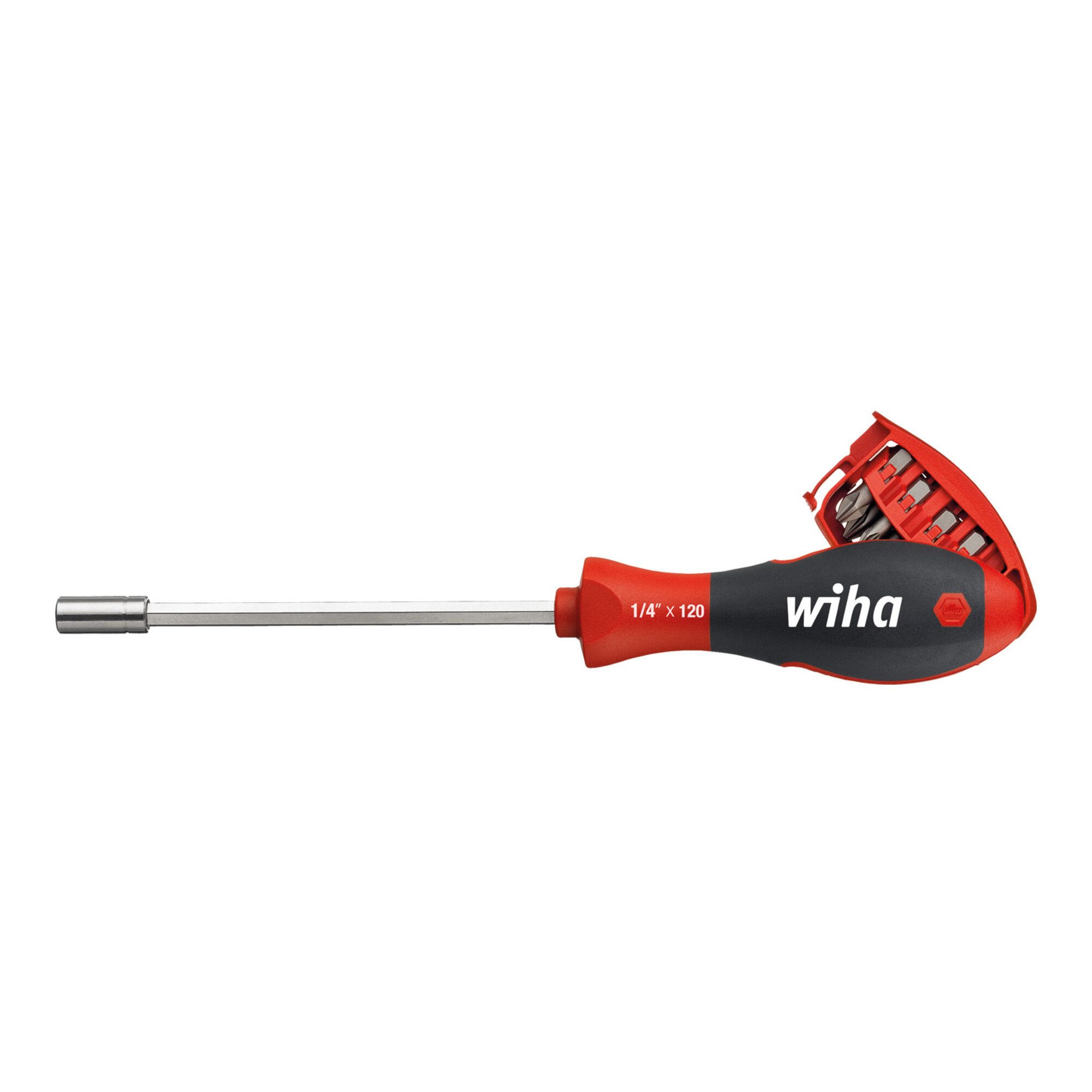 Wiha Bit-Schraubendreher Wiha Schraubendreher mit Bit Magazin magnetisch gemischt mit 8 Bits, 1