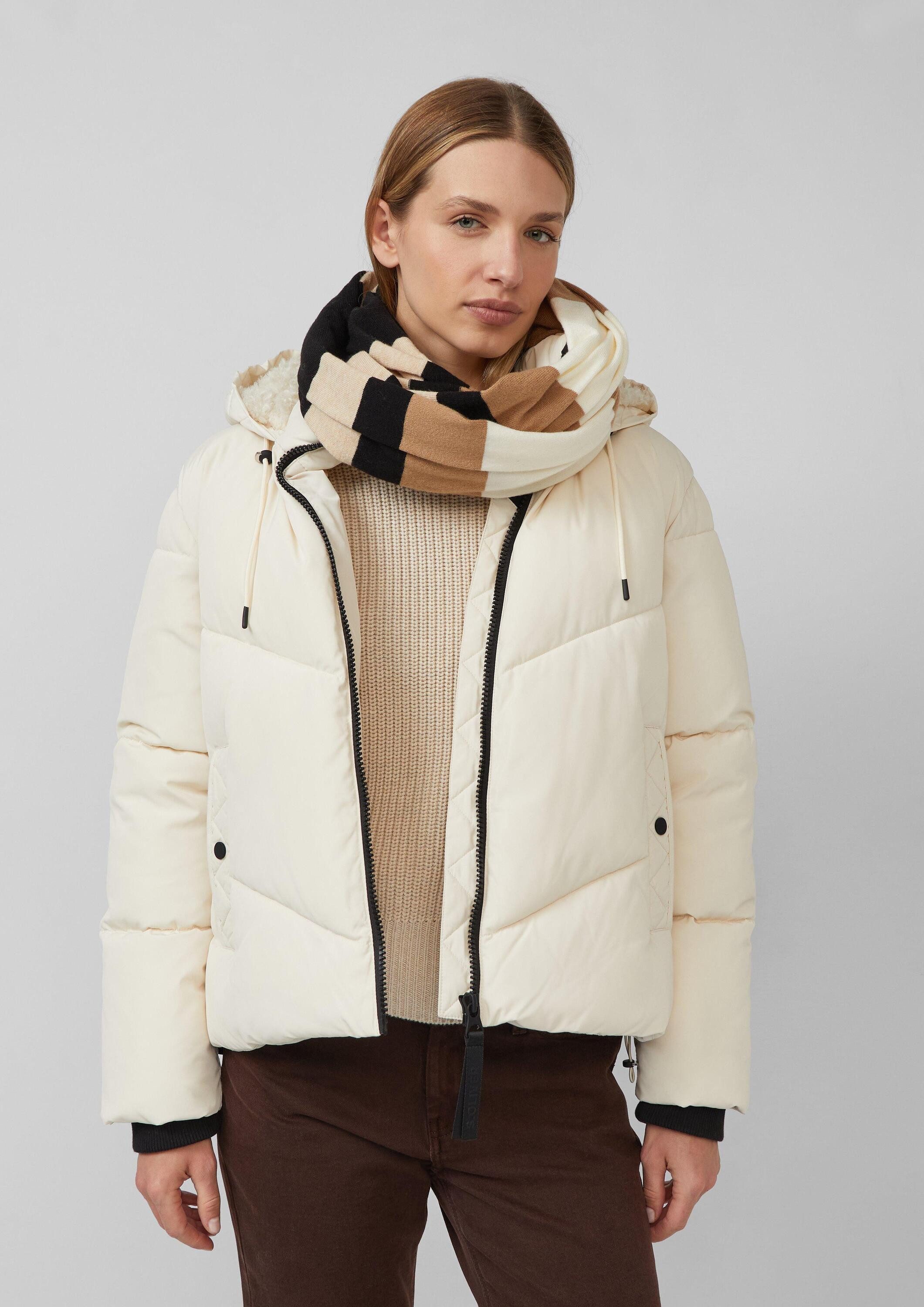 s.Oliver Loop Snood, Lässiger Feinstrick-Loopschal mit Streifen und Logo-Ri günstig online kaufen