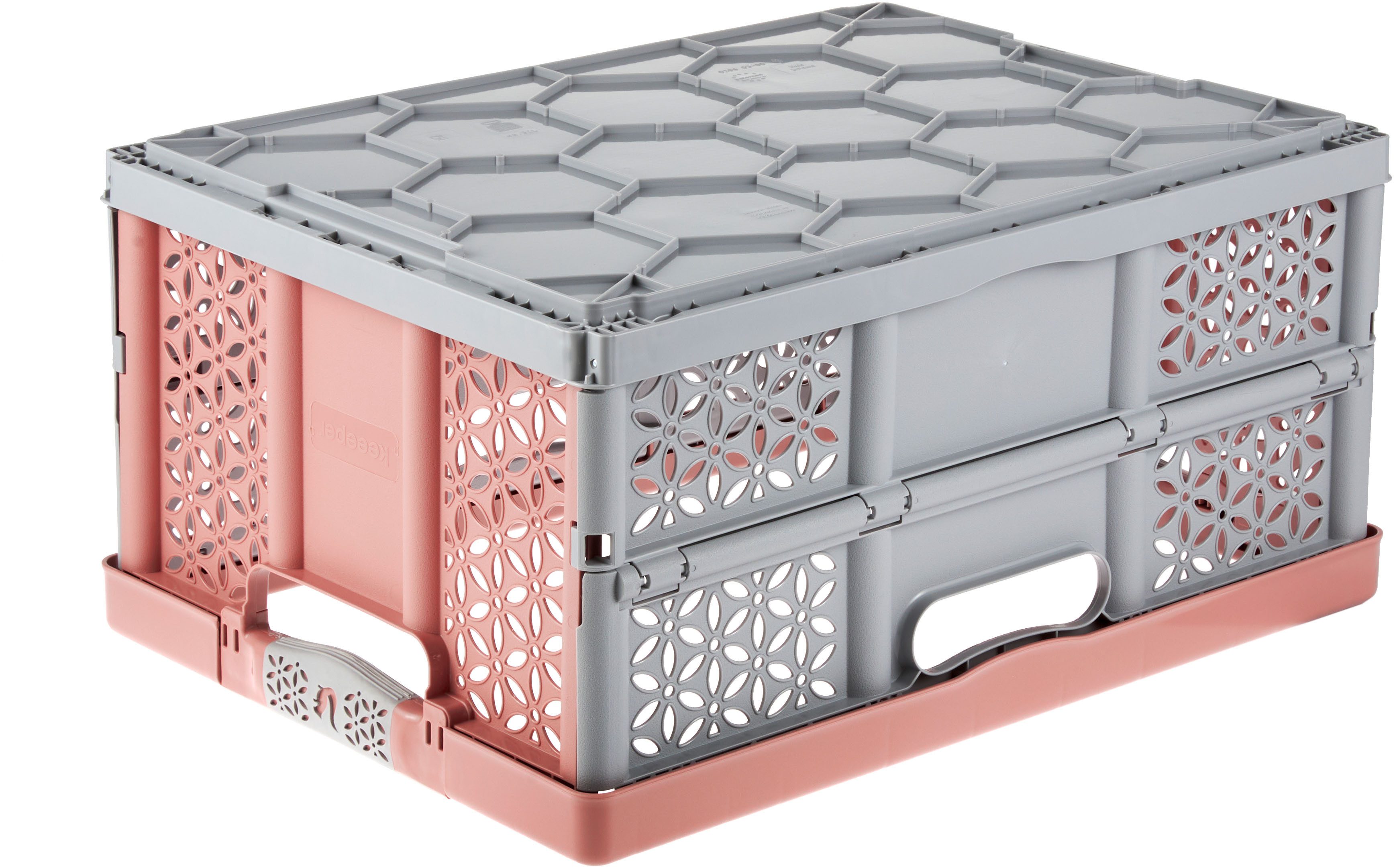 keeeper Klappbox Profi-Klappbox lea mit Softgriffen (Set 2 St) 32 l, 48,5x35x23,5 cm, 32 l, Soft-Touch-Griffe, zusammenklappbar, leicht zu reinigen