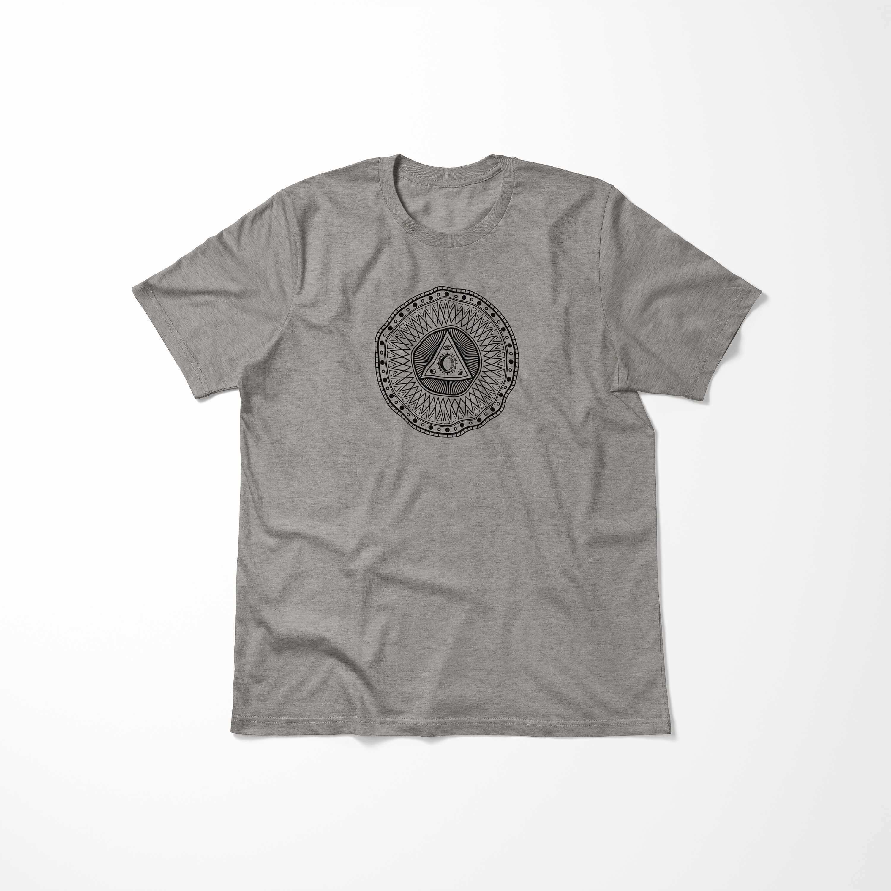 Ash angenehmer Art Serie Premium feine Alchemy No.0032 Symbole Struktur T-Shirt Tragekomfort T-Shirt Sinus