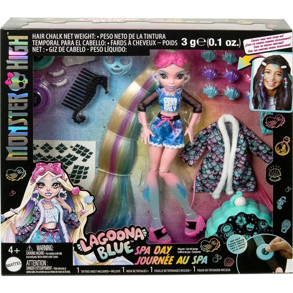 Lagoona Monster Spa Anziehpuppe und Zubehör Modepuppe Blue Day Mattel® High