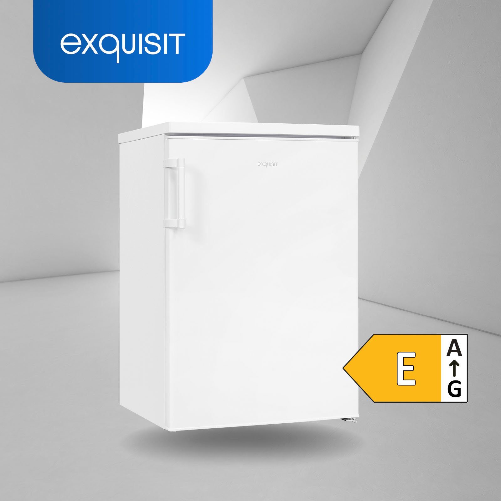 exquisit Vollraumkühlschrank KS16-V-H-010E weiss, 85 hoch, breit cm weiß 56 cm