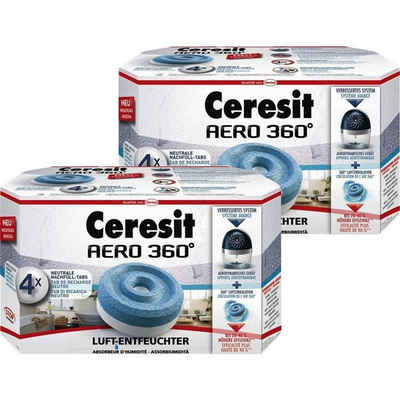 Ceresit Luftentfeuchter Henkel Ceresit Luft-Entfeuchter-Tabs AERO 360 Nachfüller 4x450g Tab (2