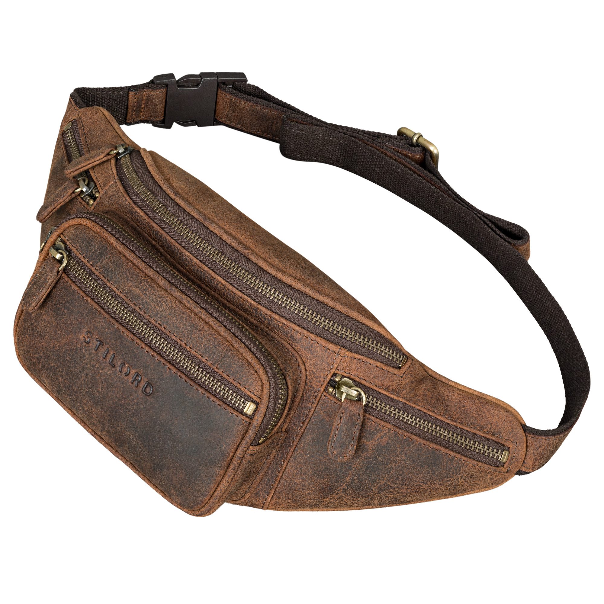 STILORD Bauchtasche "Caspar" Gürteltasche Leder Groß