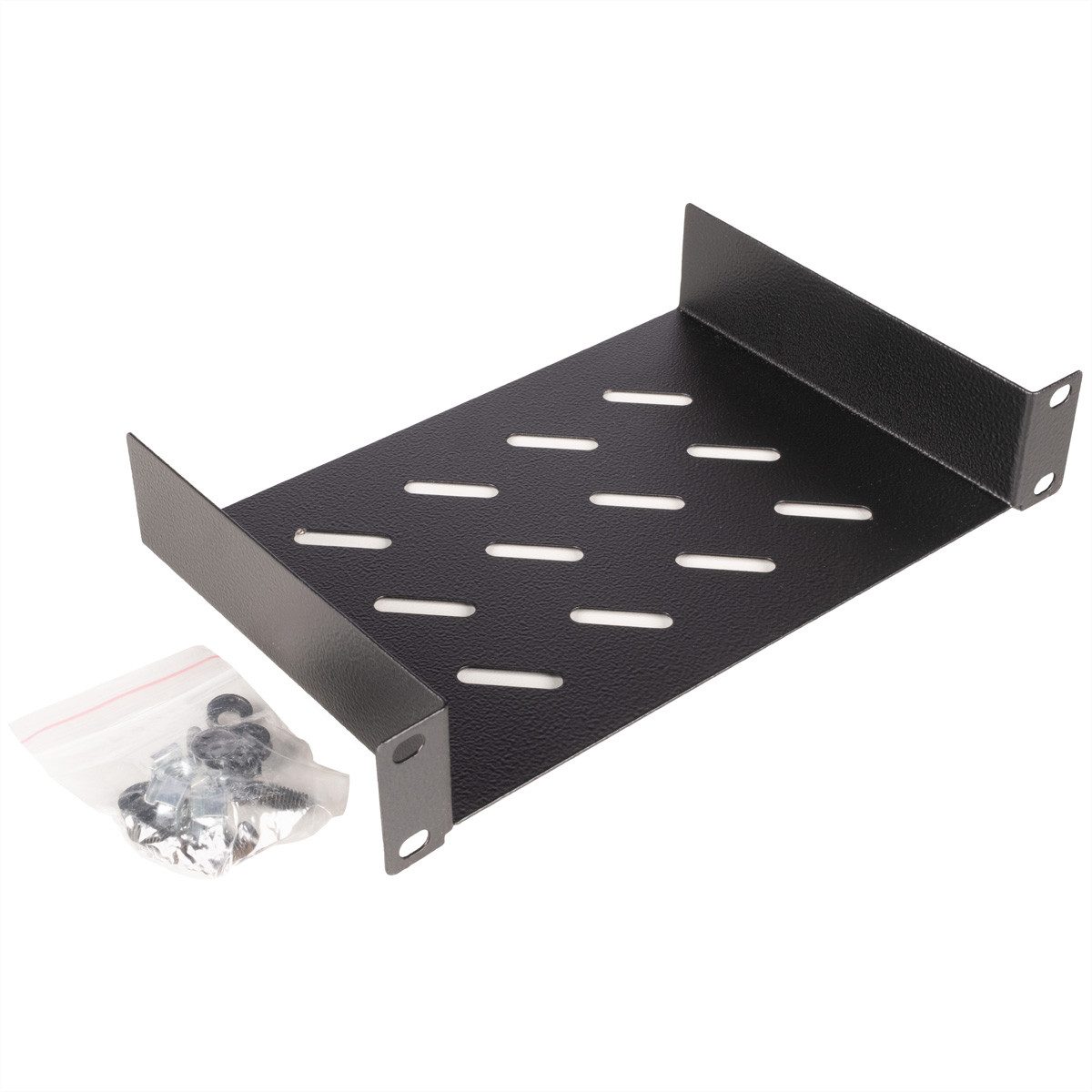 ROLINE Netzwerkschrank 10-Zoll Fachboden 1 HE, 150 T schwarz