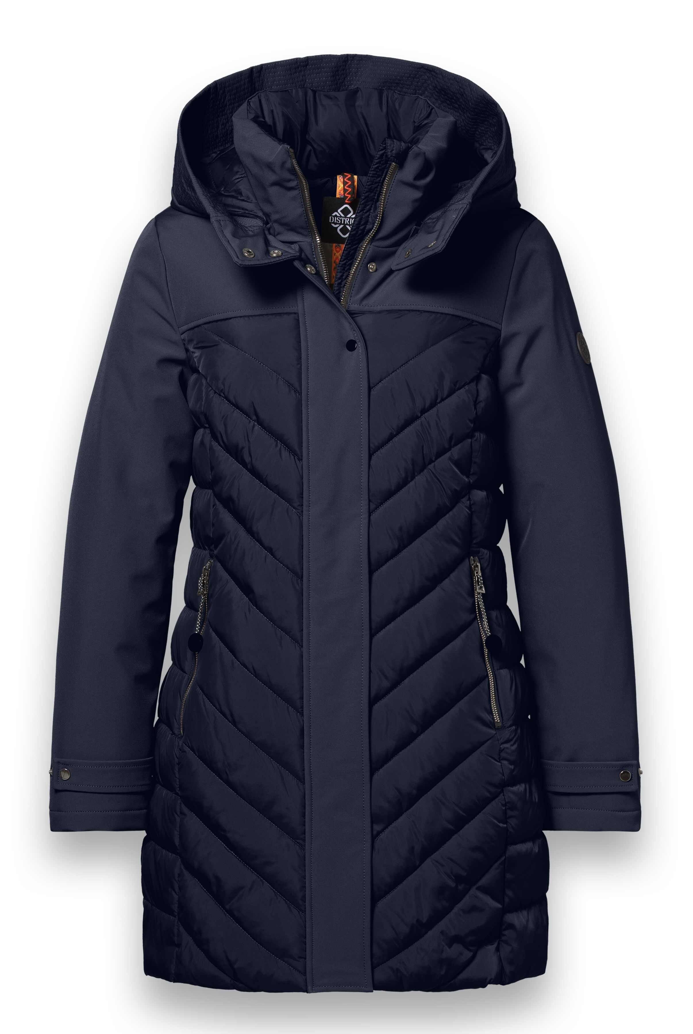 District Wintermantel St Moritz (warm, wasserabweisend) dunkelblau Damen