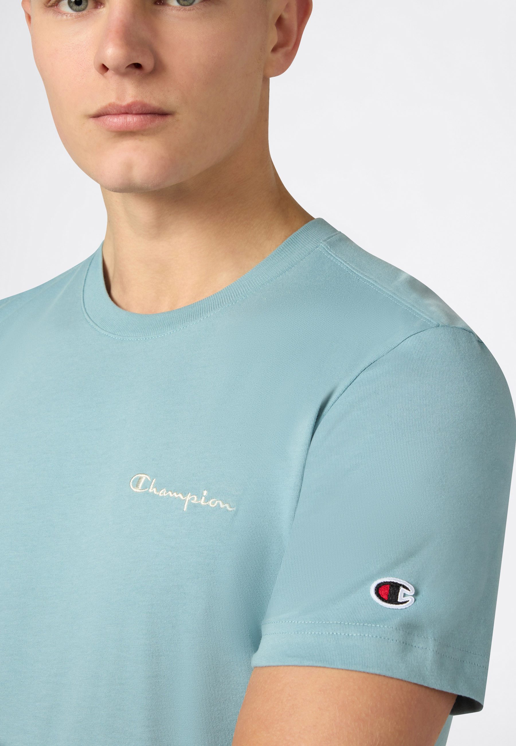 Champion T-Shirt Icons Tee Kurzarm, aus Baumwolle, sportliche Passform, auch in großen Größen