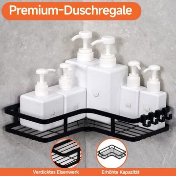 Caterize Duschablage Ohne Bohren Eckregal, Duschregal, Shower Shelf Organizer Mit 4 Haken