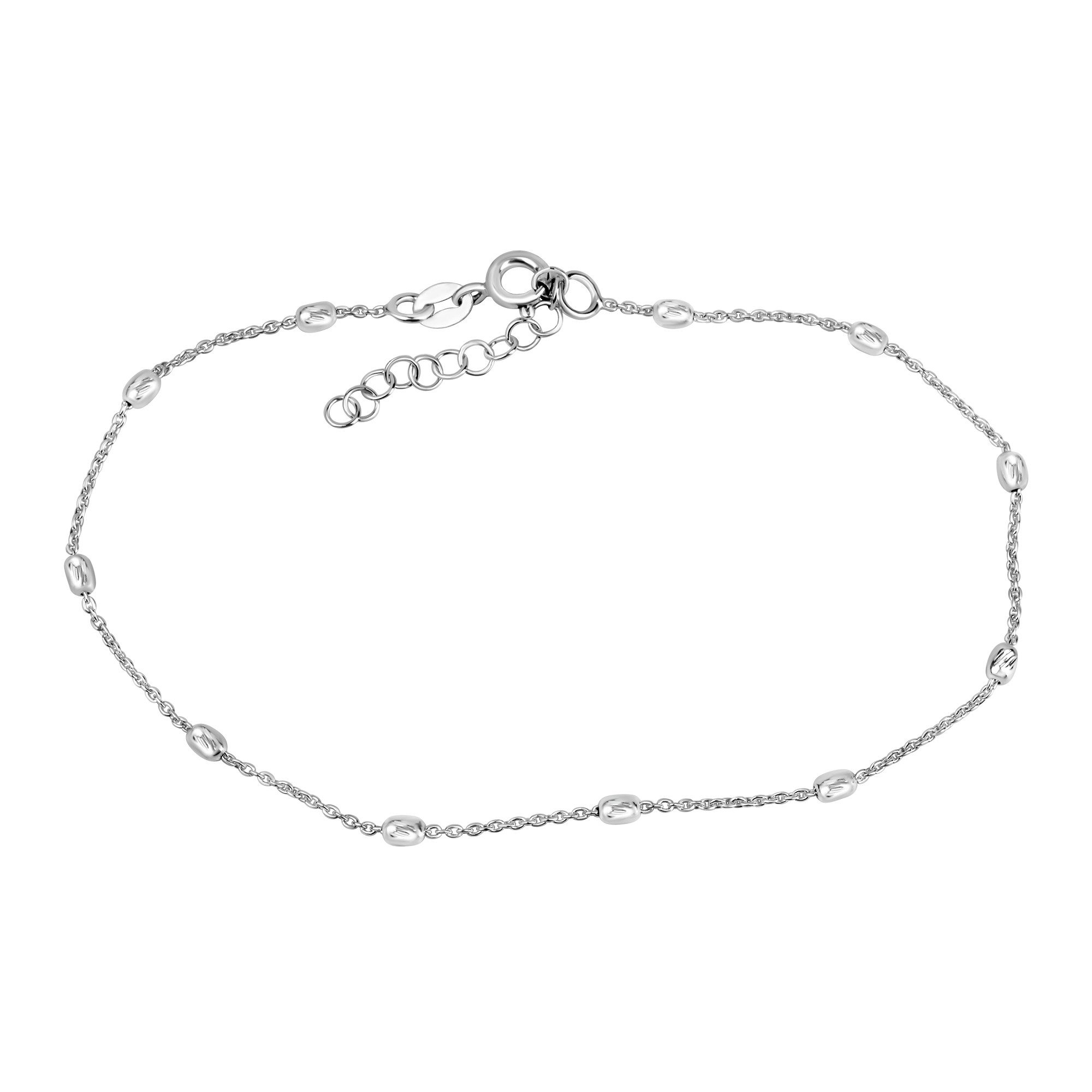 Vivance Fußkette 925/- Sterling Silber rhodiniert mit Walzen