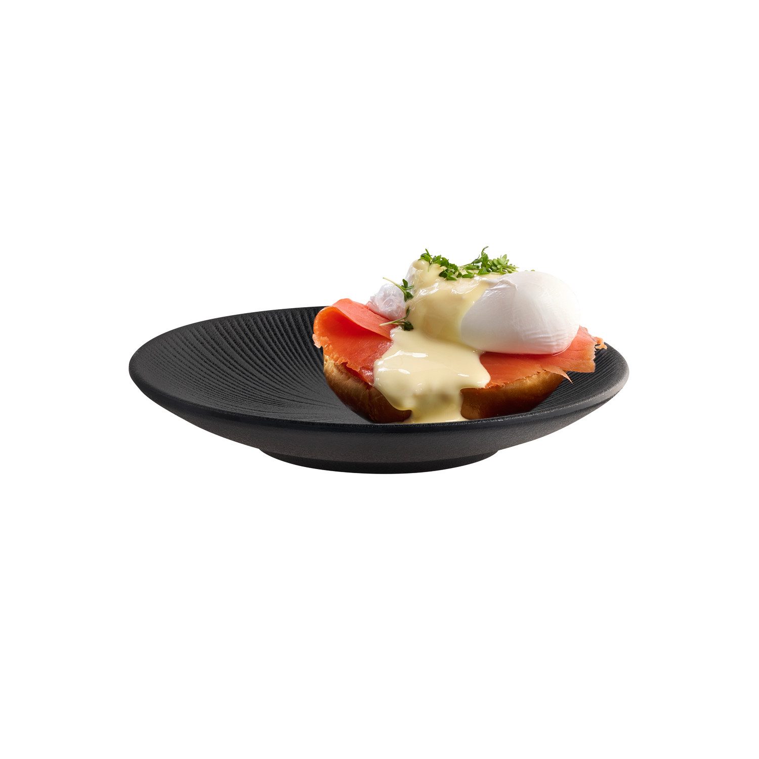APS Teller NERO, (1 St), H: 3 cm, Melamin, schwarz