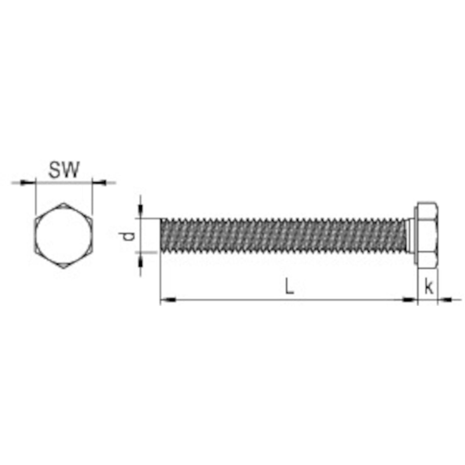 REISSER-Schraubentechnik GmbH Sechskantschraube Maschinenschrauben 8x50 mm verzinkt Stahl Sechskantkopf 100 Stück, (100 St)