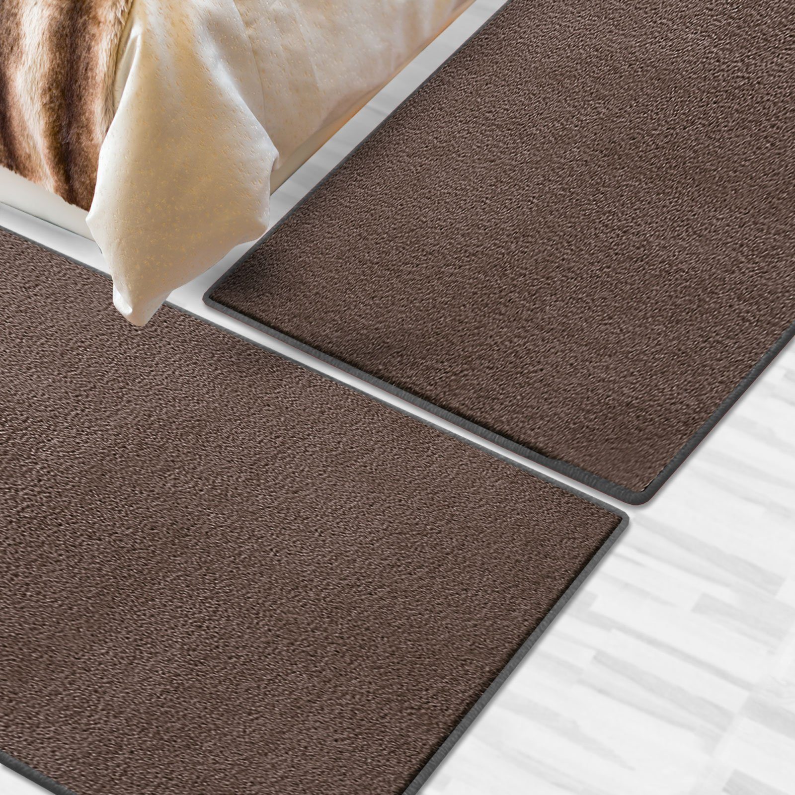 Floordirekt Hochflor-Bettumrandung Dynasty, verschiedene Farben & 3 Größen, Teppichläufer, Höhe 8.5 mm, (3-tlg), Velours