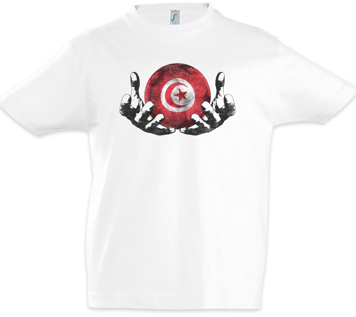 Print-Shirt Tunisia Football Magic Ball Kinder T-Shirt Tunesien Tunesisch