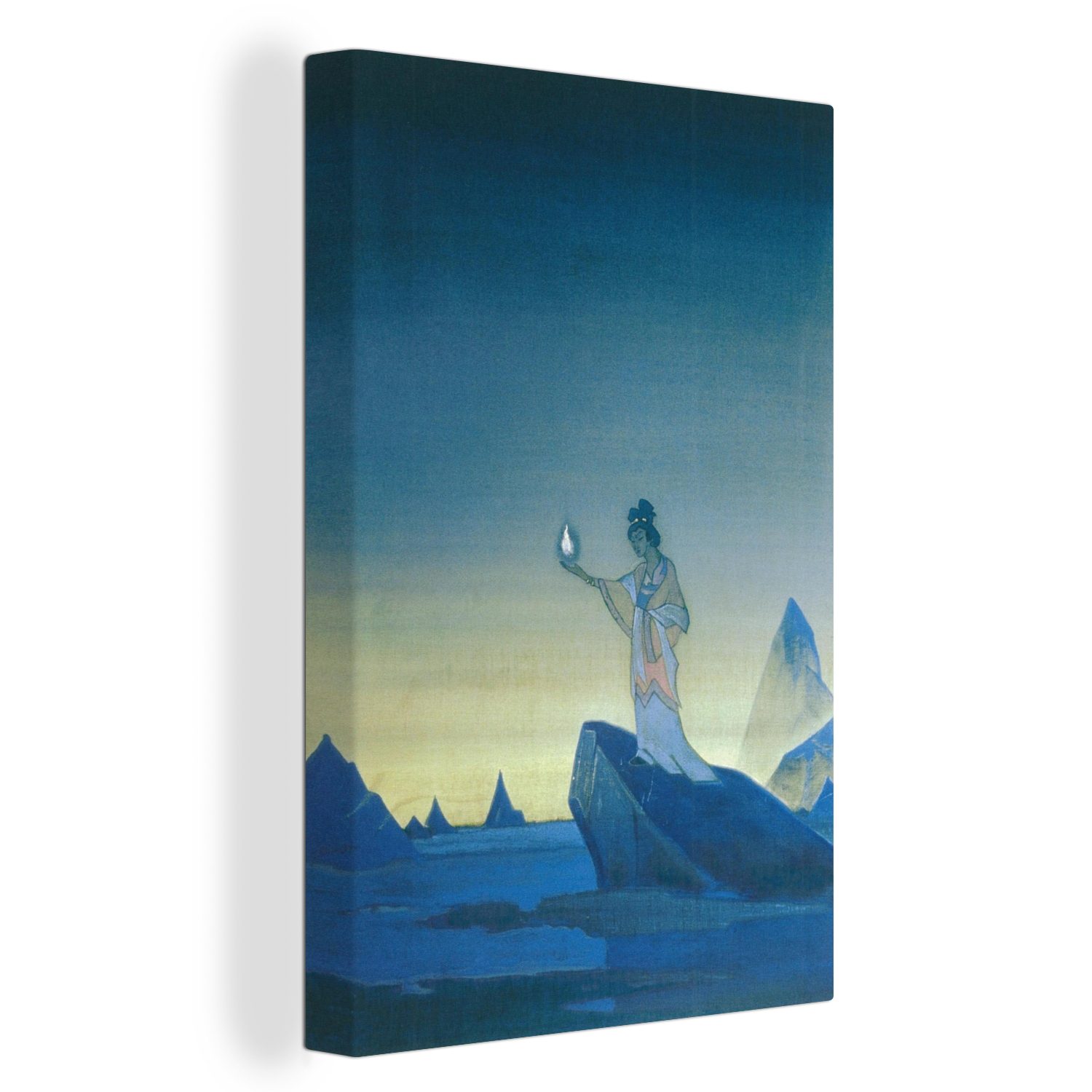 OneMillionCanvasses® Leinwandbild Agni Yoga Zackenaufhänger, Gemälde 20x30 - fertig (1 Leinwandbild cm Gemälde, Roerich, St), inkl. bespannt von Nicholas