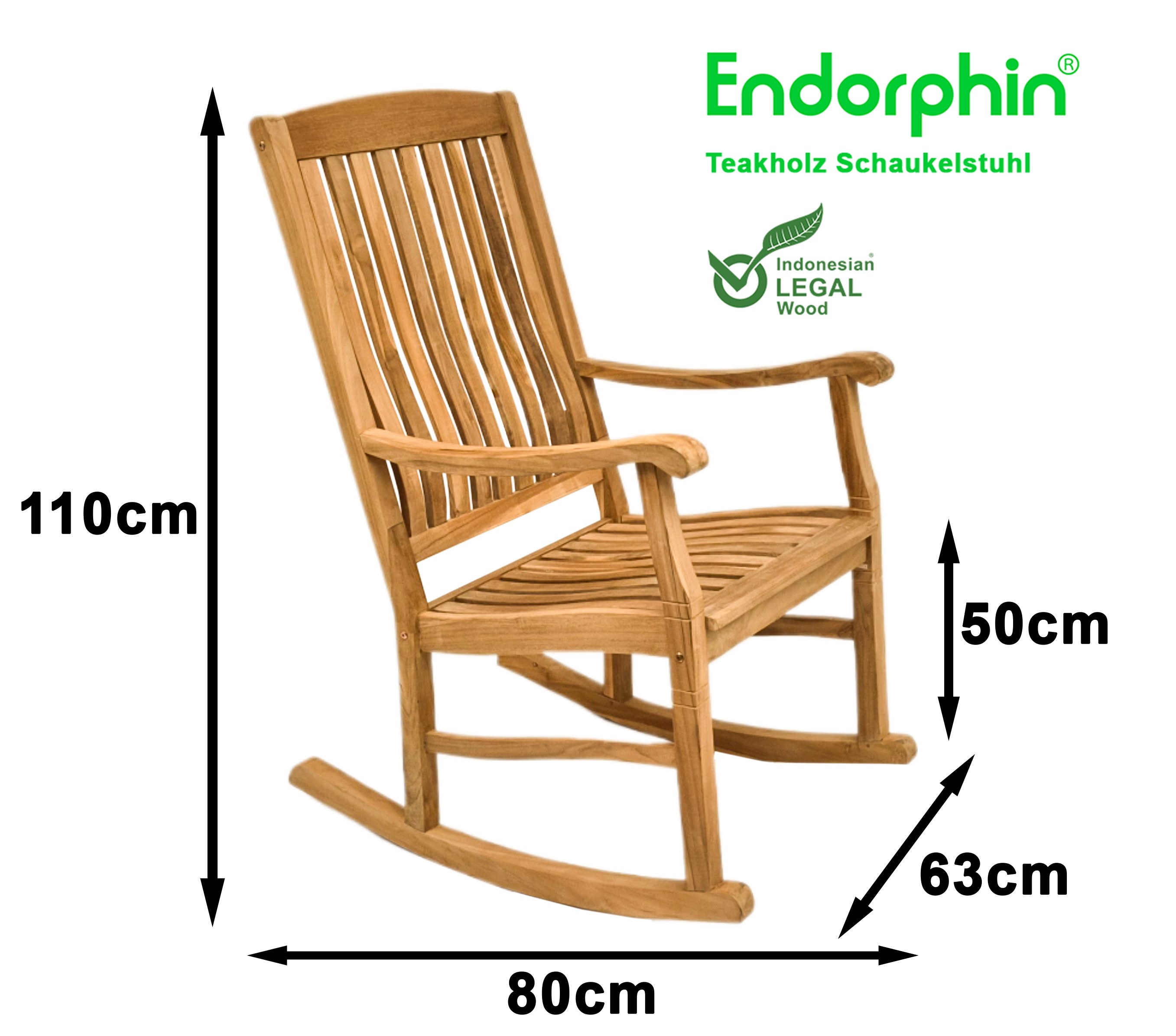 Endorphin Schaukelstuhl Teakholz Schaukelstuhl – stilvolle Entspannung indo günstig online kaufen