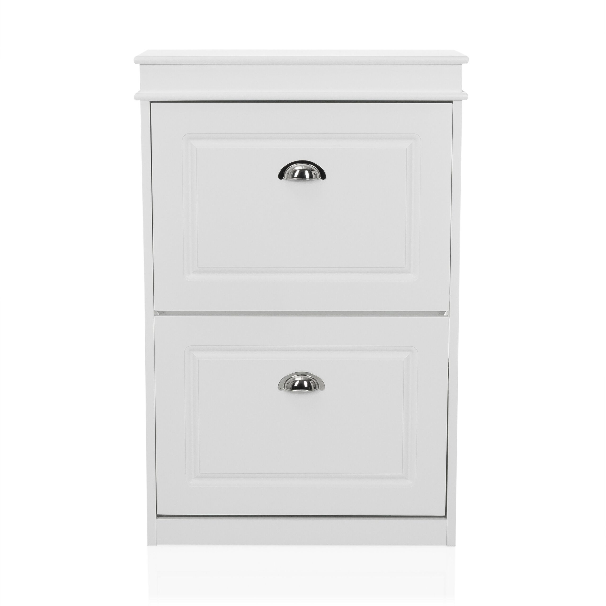 hjh LIVING Schuhschrank ESTHA 2 Kommode H/B/T: 82.0 x 53.0 x 24.0 cm Schuhschrank mit 2 Klappen, Schuhkipper schmal, 24cm tief, Diele Flur