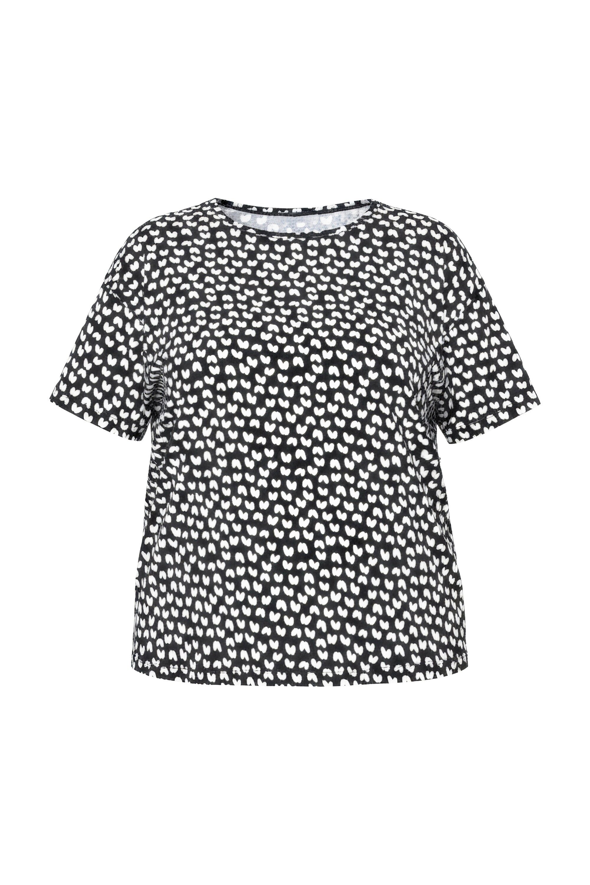 T-Shirt T-Shirt Black&White-Print Halbarm