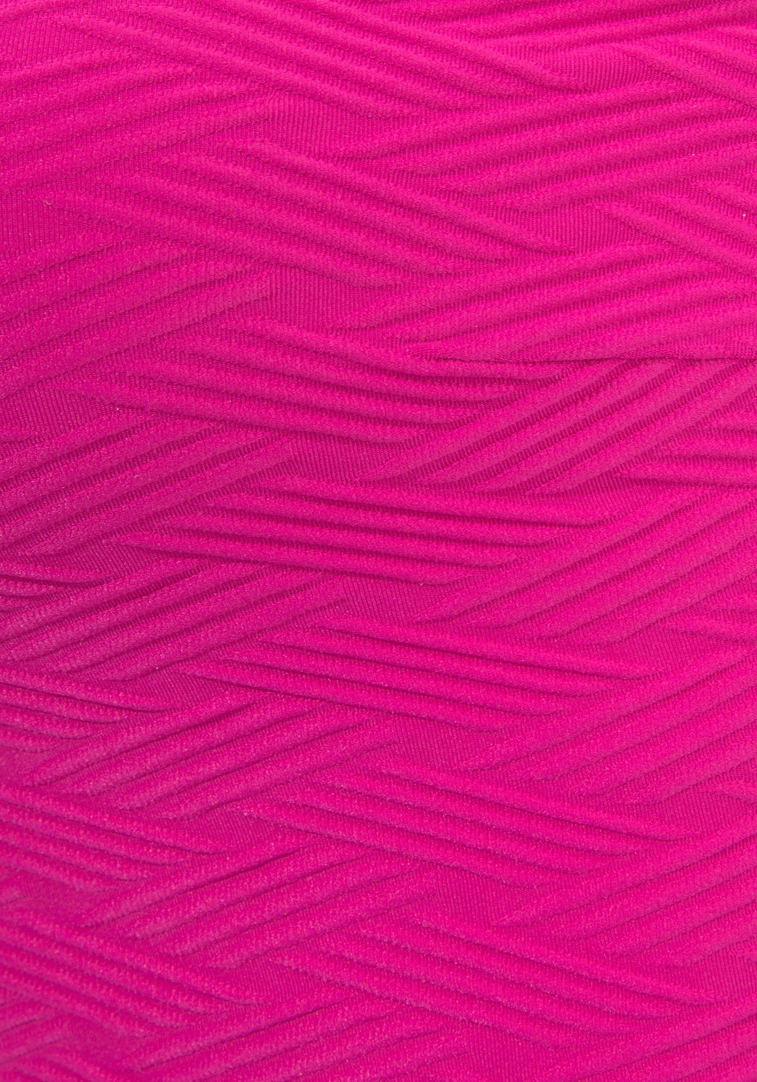 Sunseeker Crop-Bikini-Top Loretta, mit pink Strukturmuster