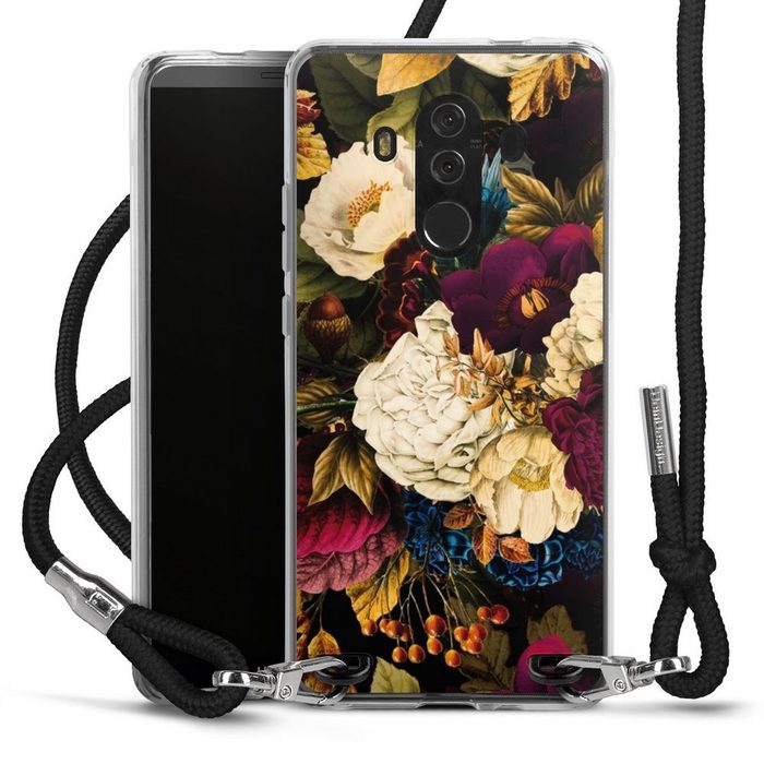 DeinDesign Handyhülle Vintage Blumen Muster Dark Vintage Flowers Huawei Mate 10 Pro Handykette Hülle mit Band Case zum Umhängen