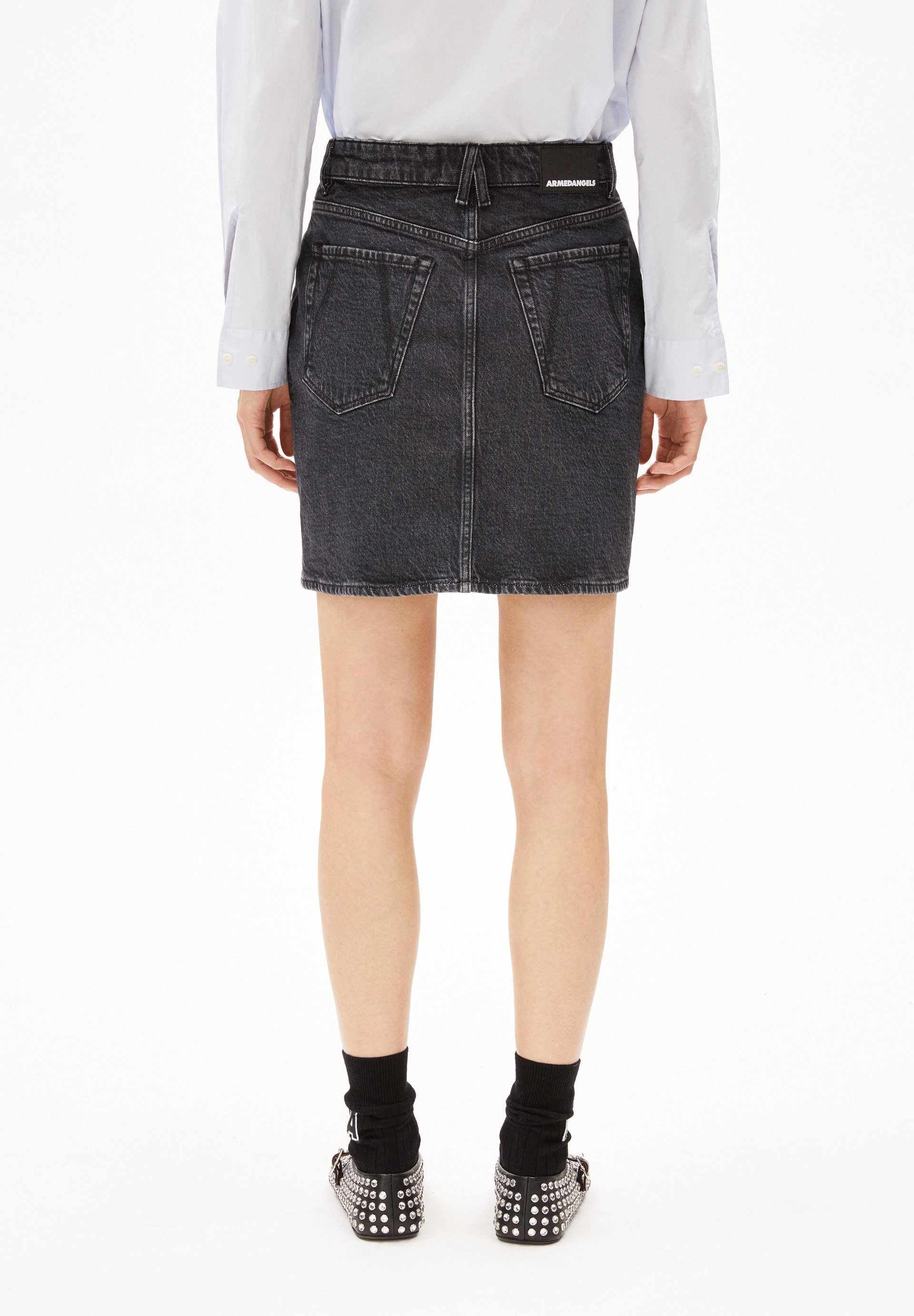 Armedangels Minirock AACAMARI (1-tlg., Regular Fit) Jeansrock Regular Fit aus Bio-Baumwoll Mix