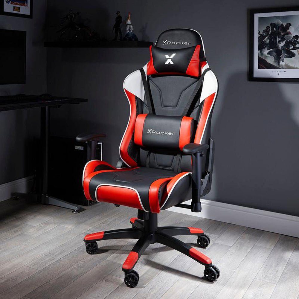 Rocker Gaming Gaming-Stuhl Rot eSports Bürodrehstuhl Agility X