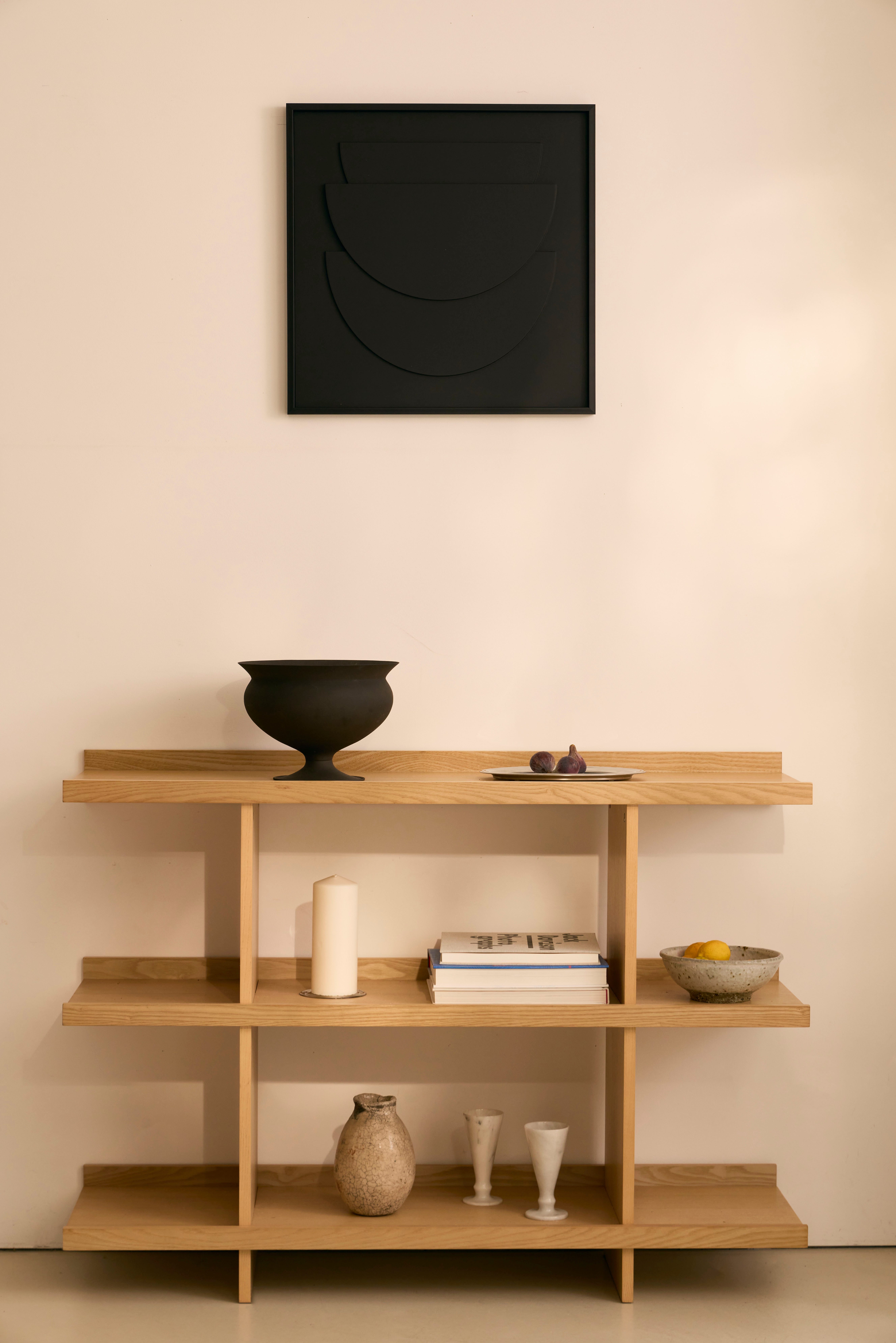 LeGer Home by Lena Gercke Ablageregal Clavira, massives Eschenholz, stabil, luftige Optik, Breite 120 cm