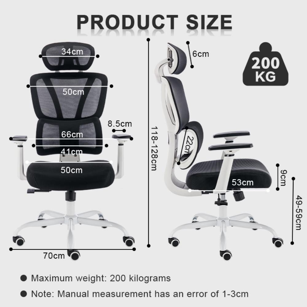 BRTHORY Bürostuhl Ergonomischer Verstellbare Lendenwirbelstütze/Kopfstütz/W günstig online kaufen