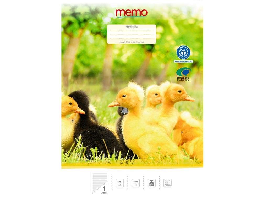 memo Schulheft memo Grundschulheft DIN A4, Lineatur 1