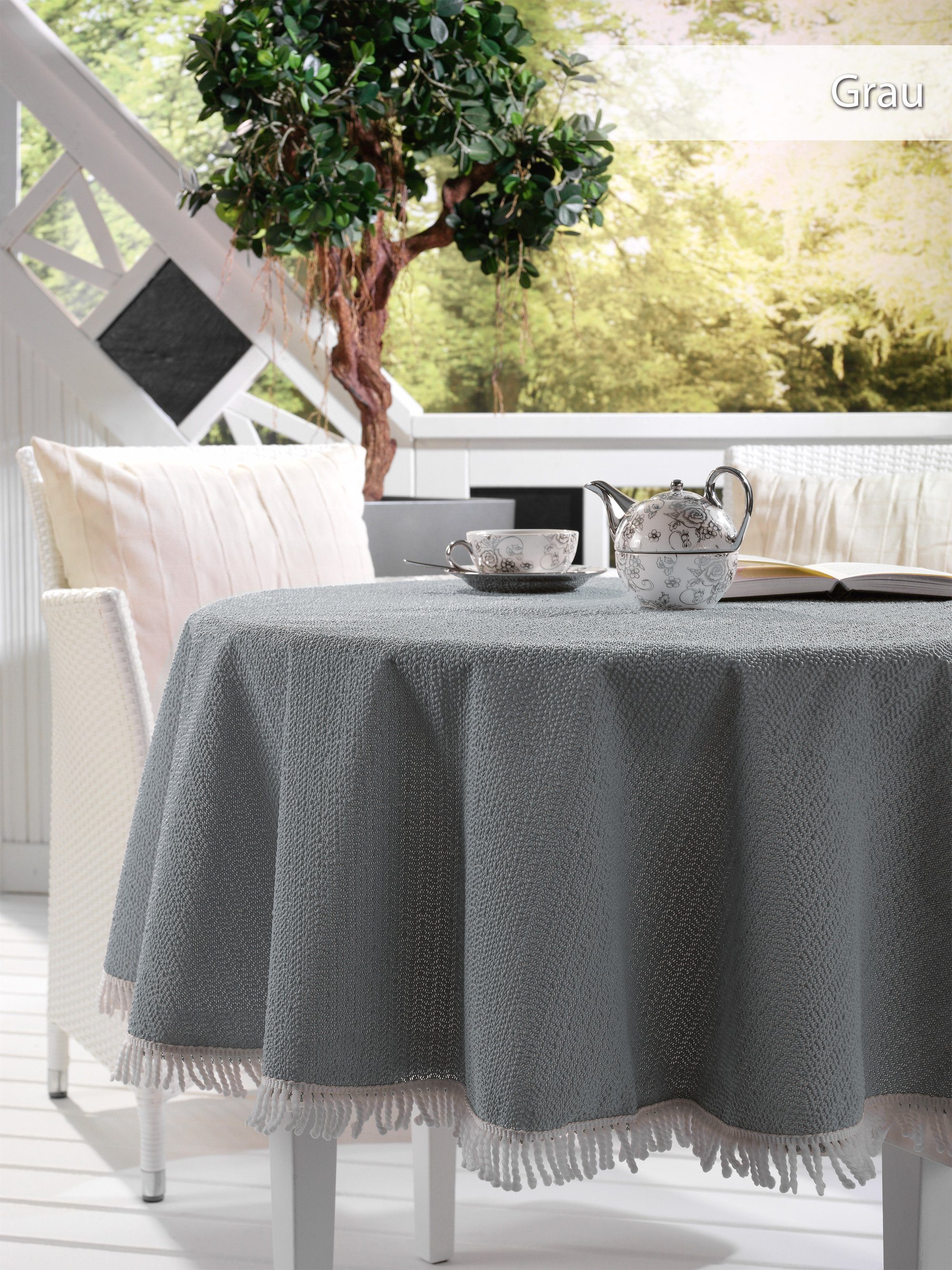 Beautex Tischdecke Garten Balkon Terrasse Camping Tischdecke, Eckig Rund Ov günstig online kaufen