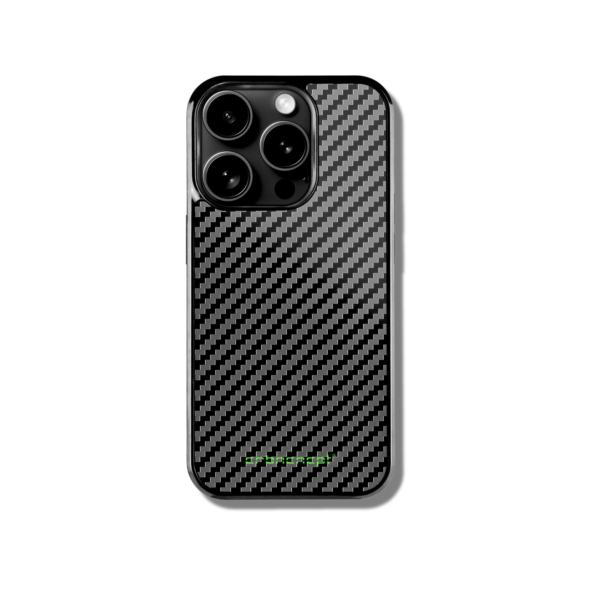 CRBNCNCPT Handyhülle Carbon Fiber iPhone 14 15 16 Hülle Case Cover Schwarz Herren Pro Max, MagSafe, Magnetisch, Superleicht, Ultrarobust
