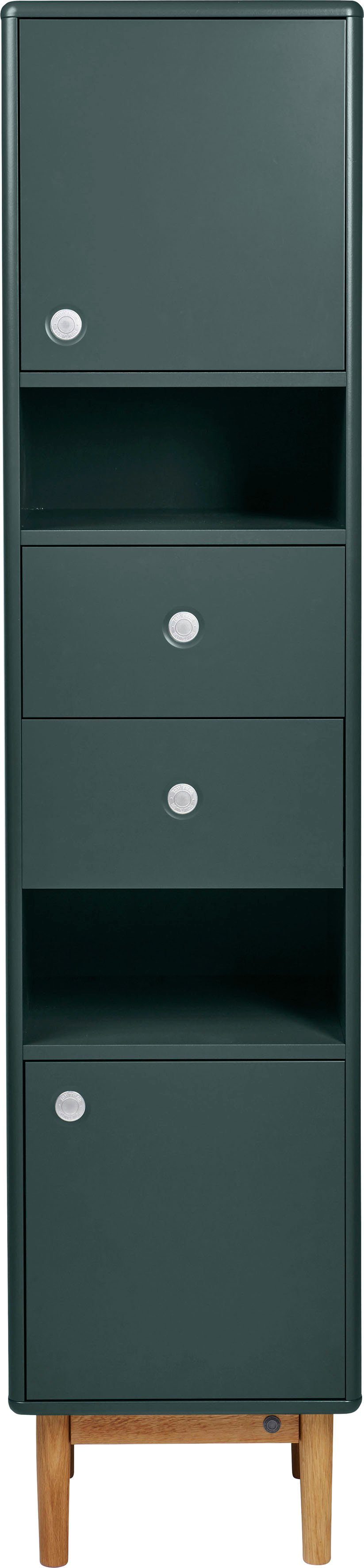 Eiche, mit & cm Breite mit 40 2 HOME BATH TOM Push-to-Open,Füße Hochschrank Schubladen, TAILOR 2 forest Türen COLOR