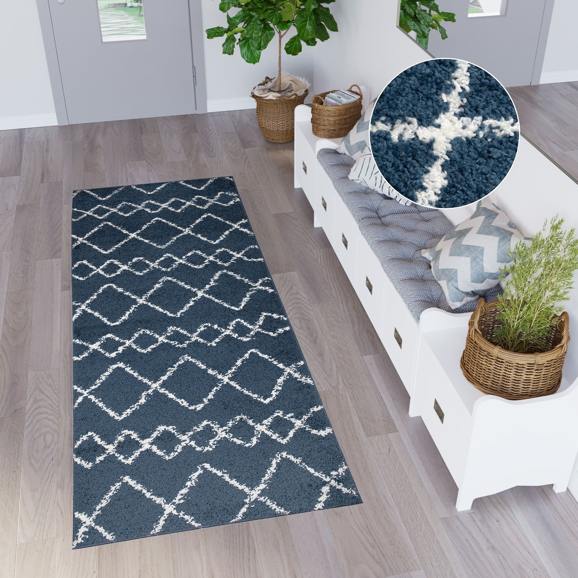 Tapiso Hochflor-Läufer DELHI, rechteckig, Höhe: 30 günstig online kaufen