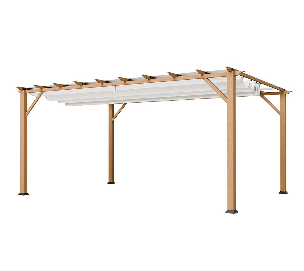 Paragon Pergola Florenz 1116, (1-tlg., Pergola, Sonnensegel), Konstruktion aus Aluminium, inkl. Sonnensegel
